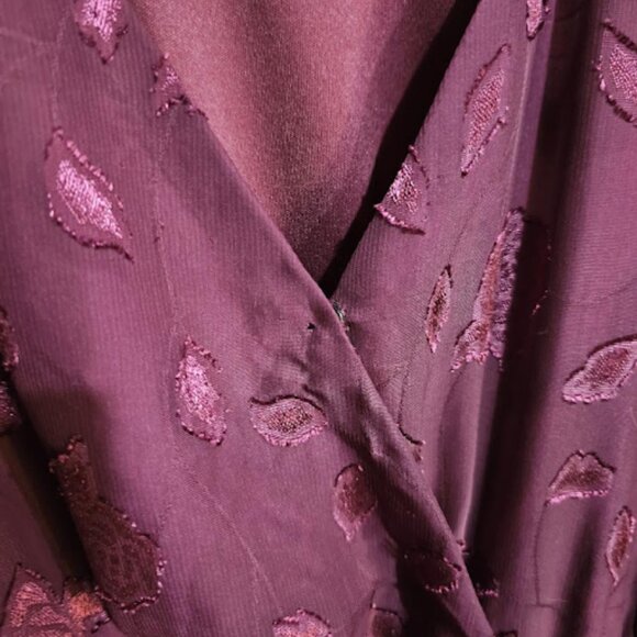 Citi Vibe boho-inspired burgundy wrap style dress in size XS - Picture 3 of 4